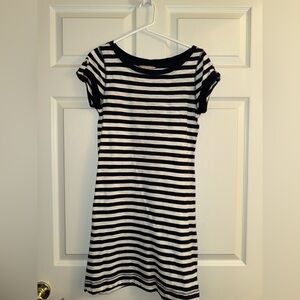 Banana Republic size, extra small, navy and white striped dress